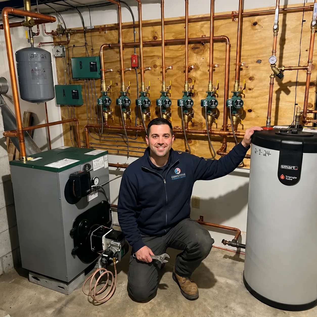 Boiler & zone-valve manifold — Lakeville, MA