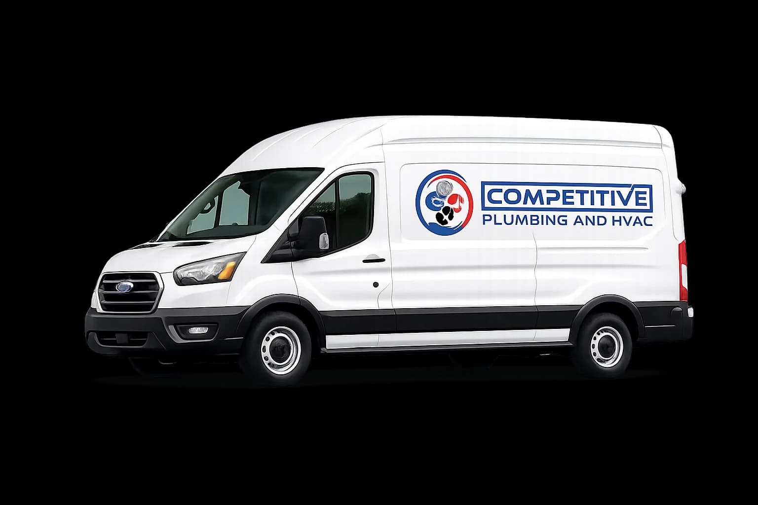 Competitive Plumbing & HVAC service van