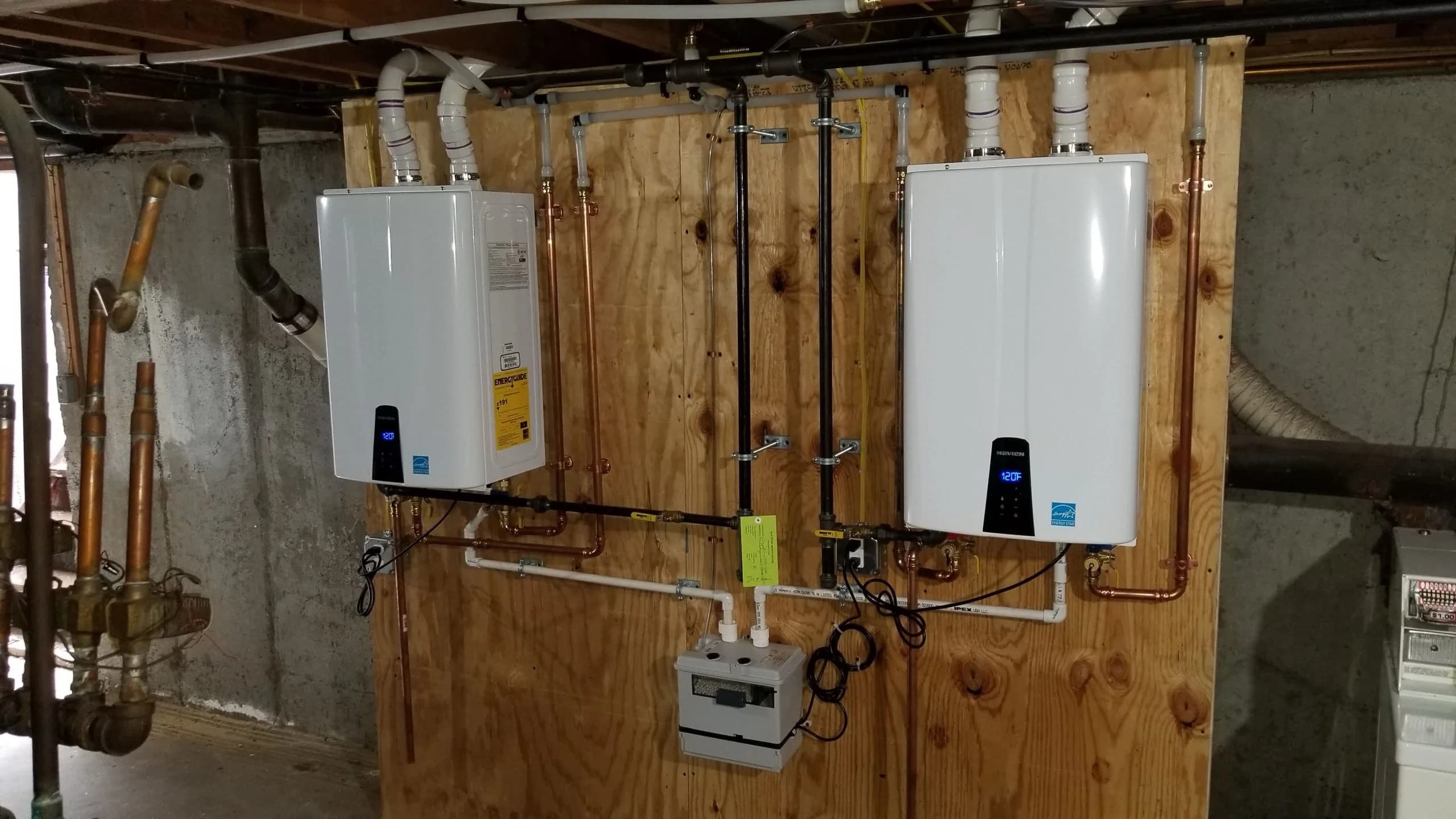 Twin tankless install